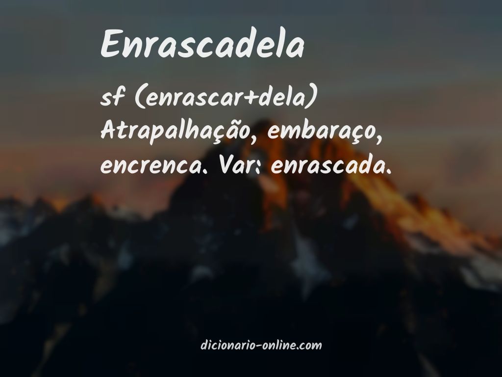 Significado de enrascadela