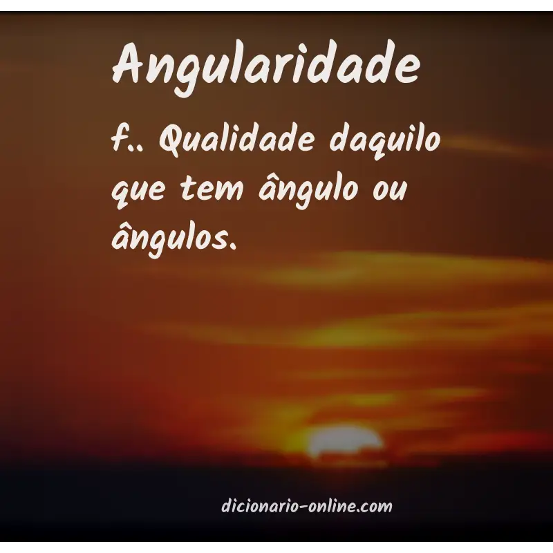 Significado de angularidade