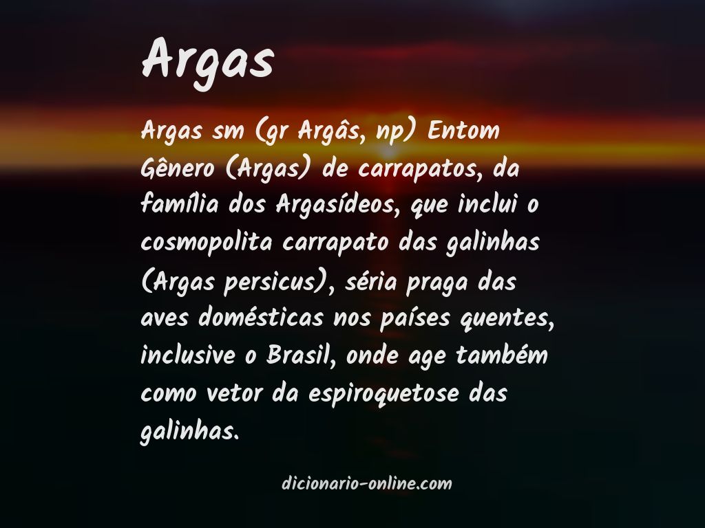 Significado de argas