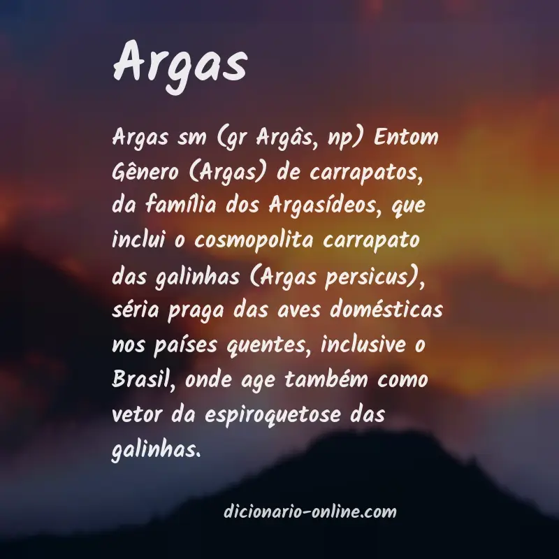 Significado de argas