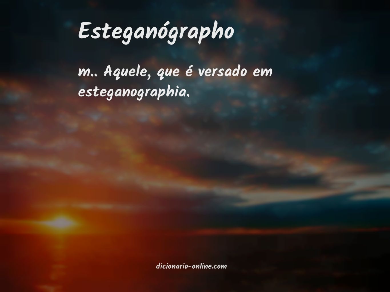 Significado de esteganógrapho