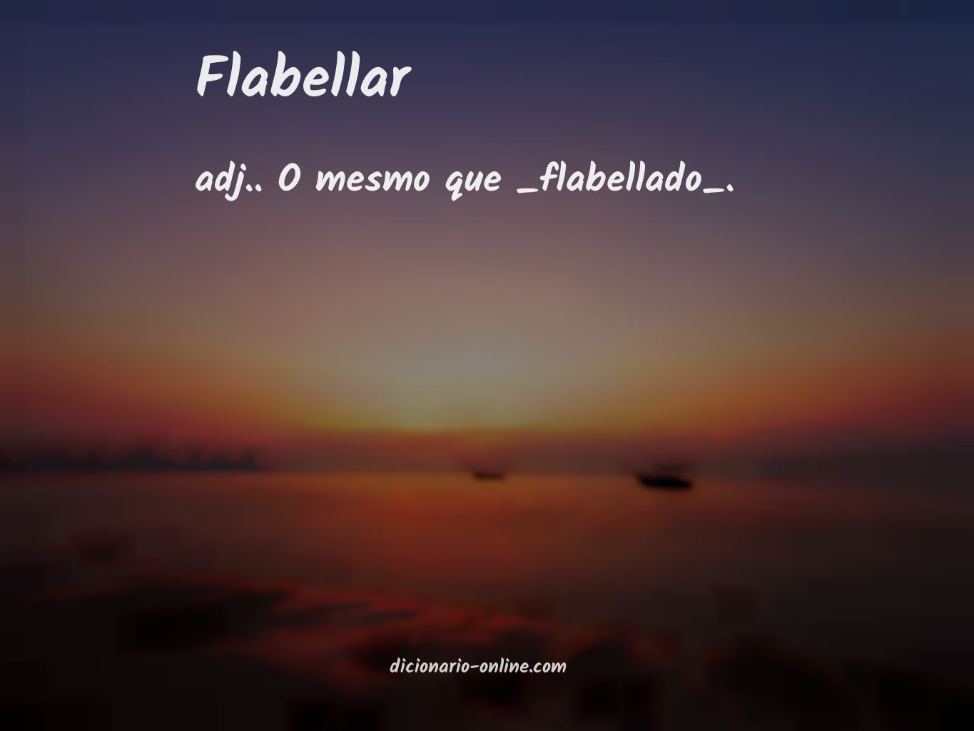 Significado de flabellar