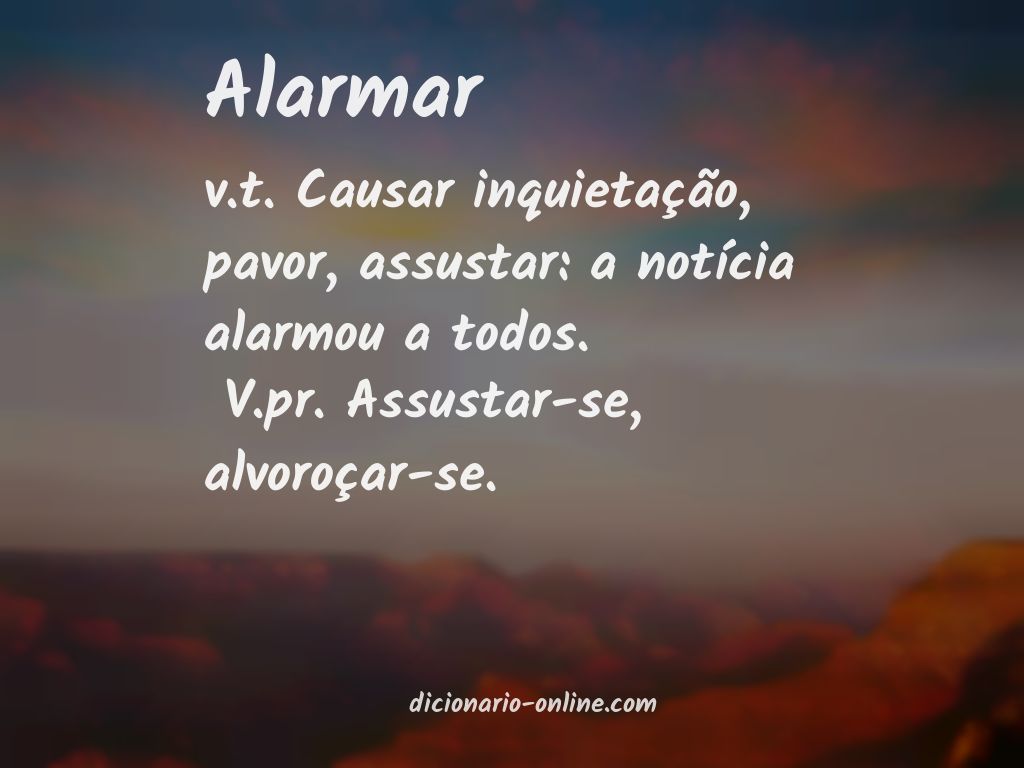 Significado de alarmar