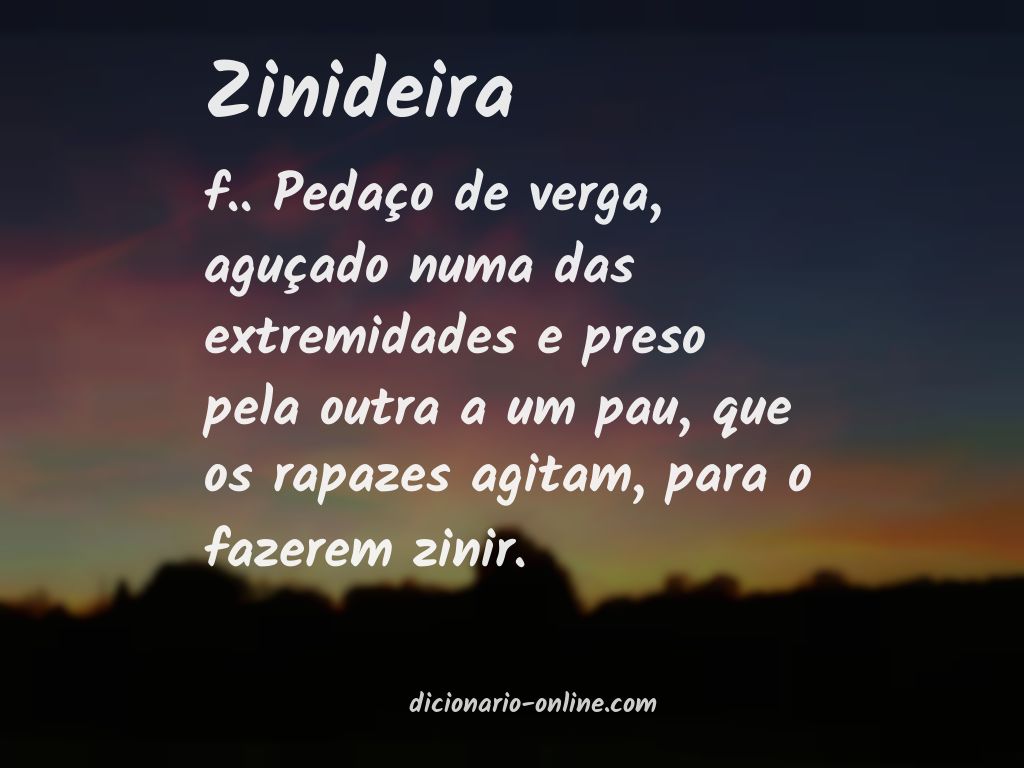 Significado de zinideira