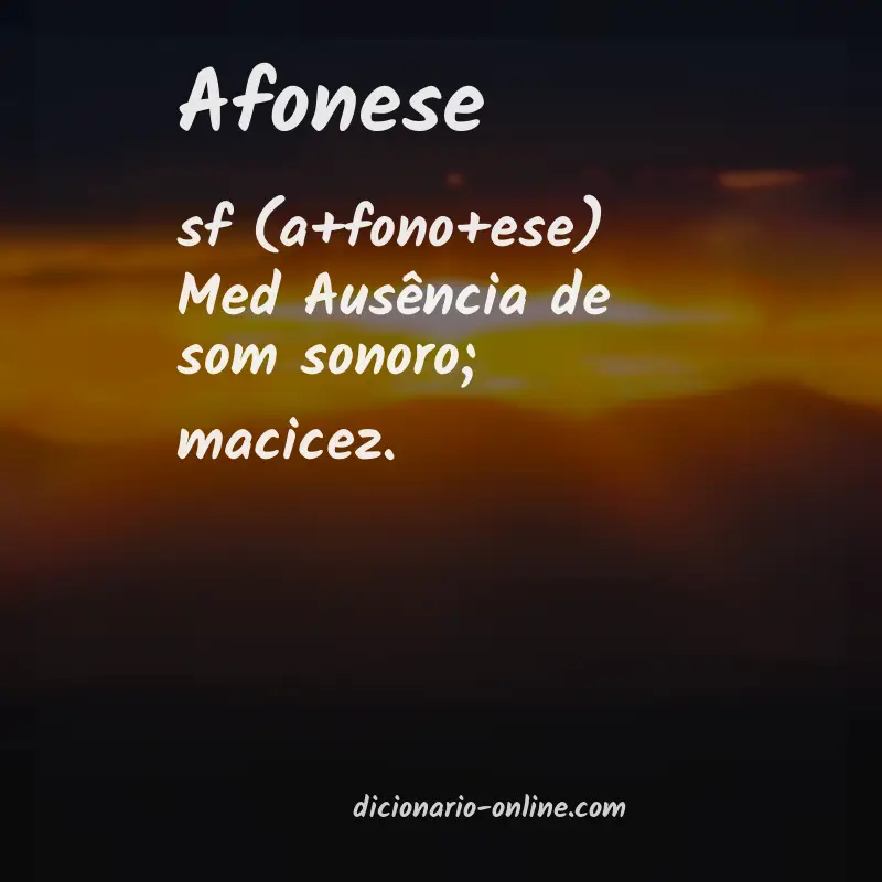Significado de afonese