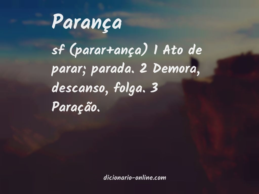 Significado de parança