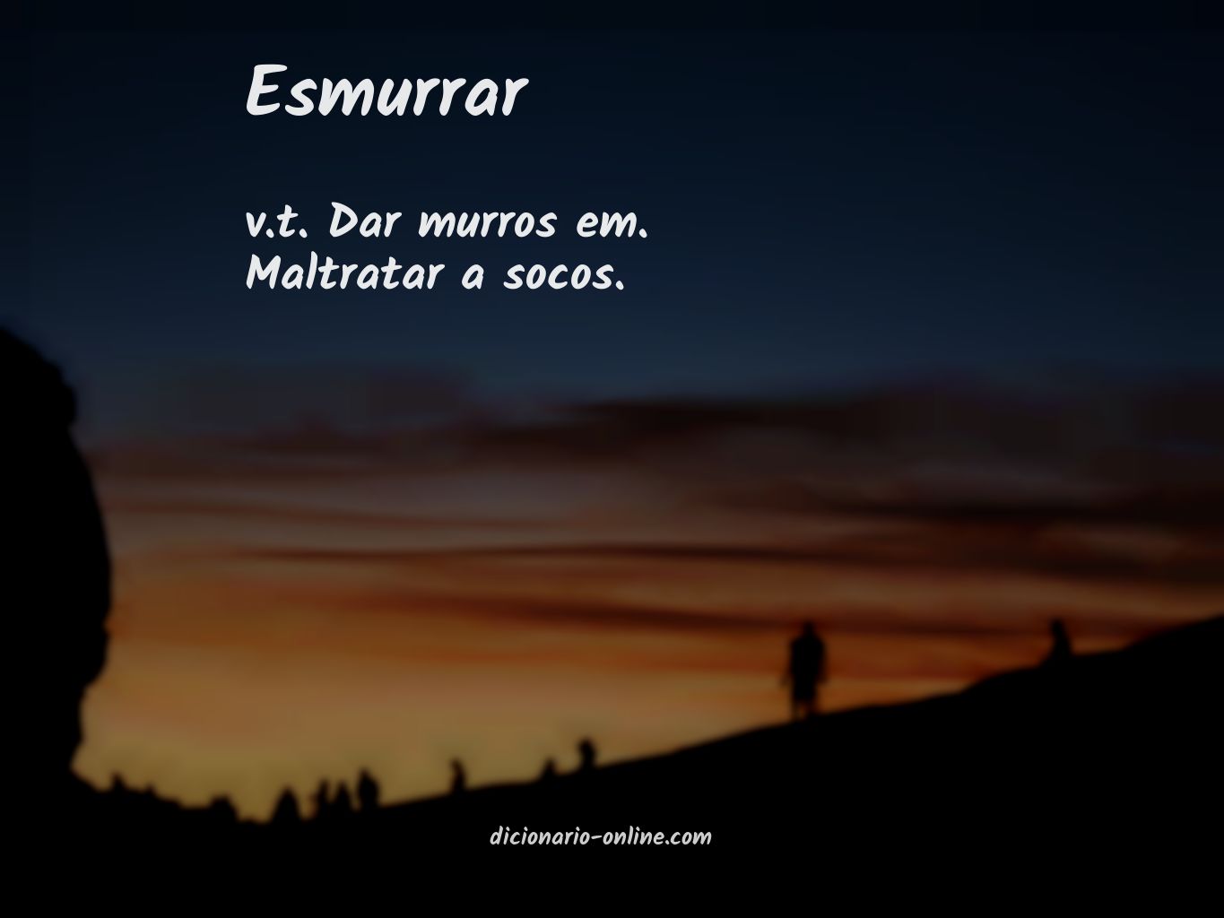 Significado de esmurrar