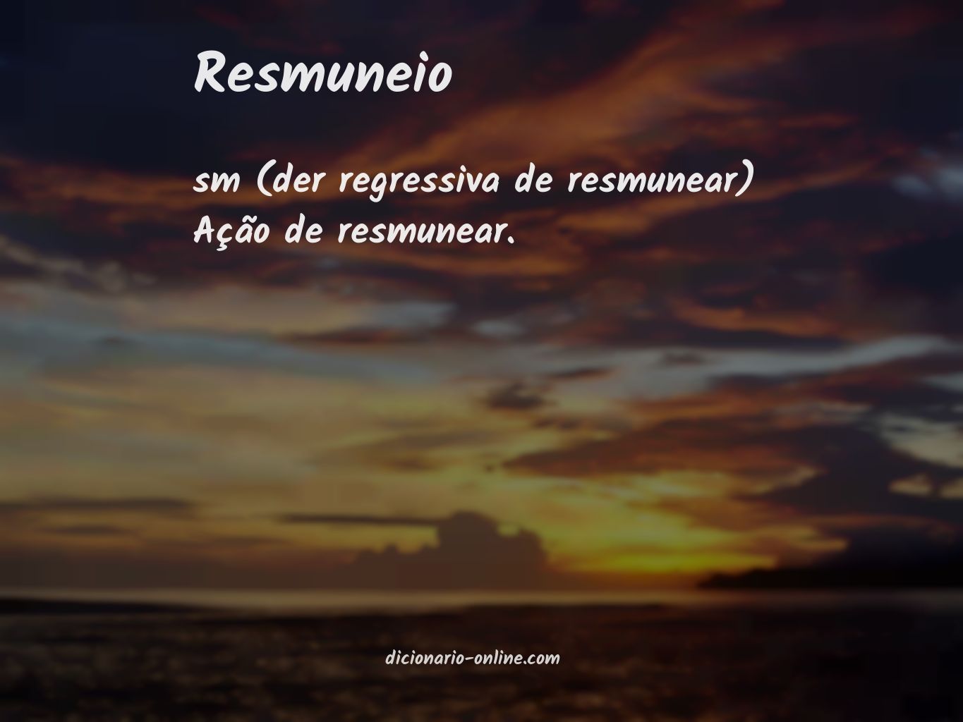 Significado de resmuneio