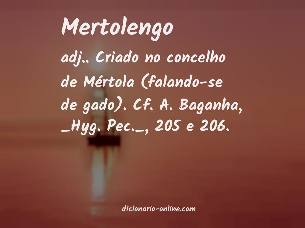 Significado de mertolengo