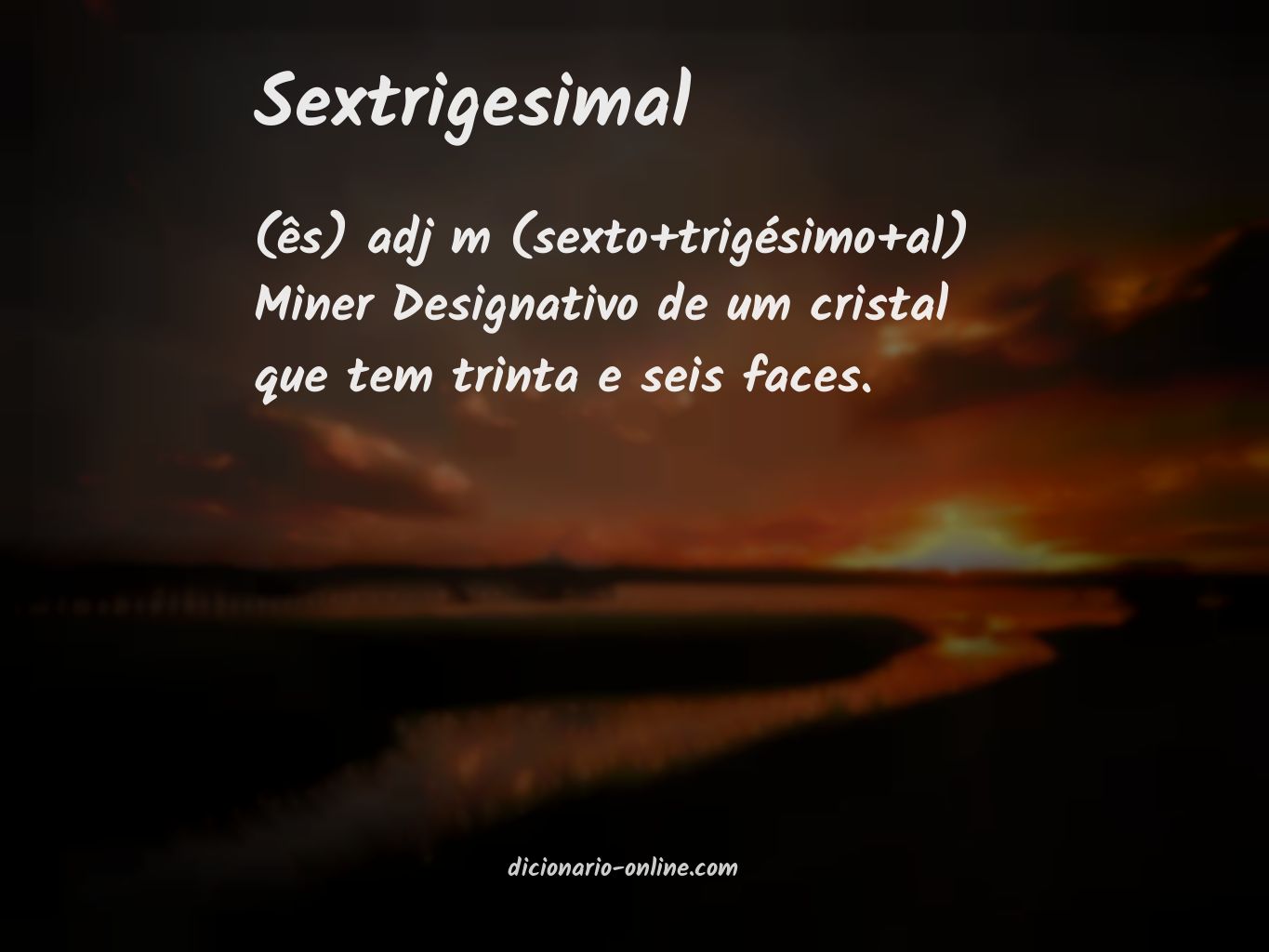 Significado de sextrigesimal