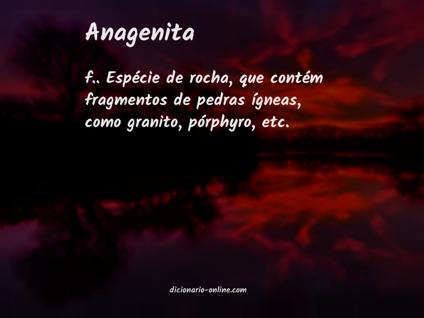 Significado de anagenita