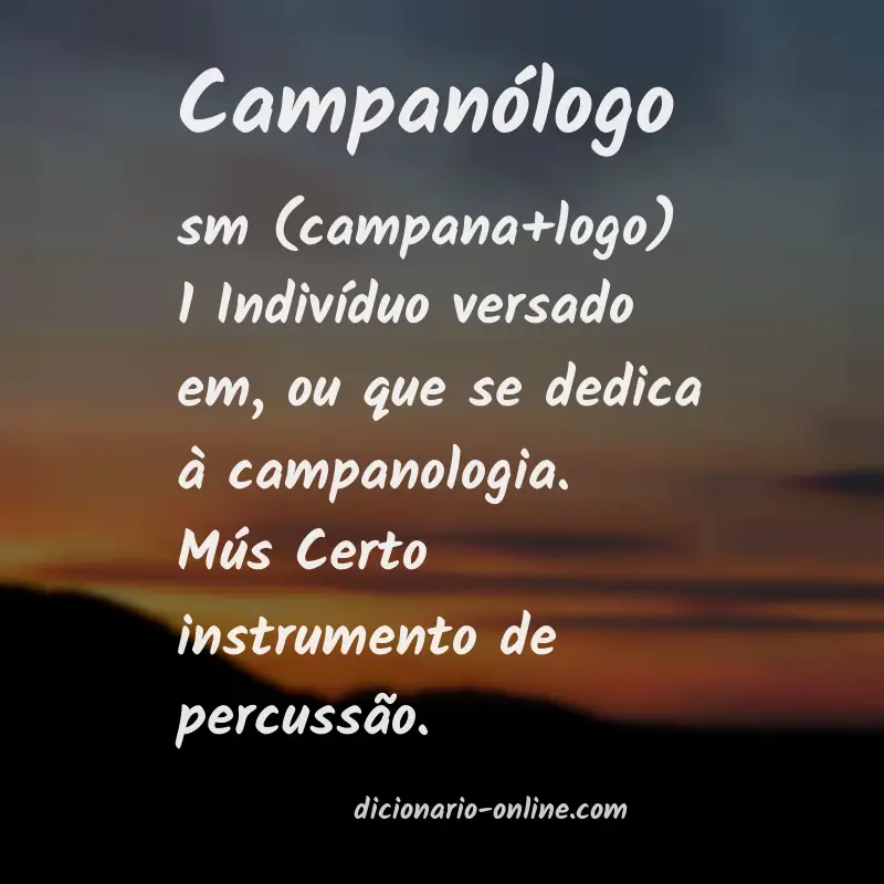 Significado de campanólogo