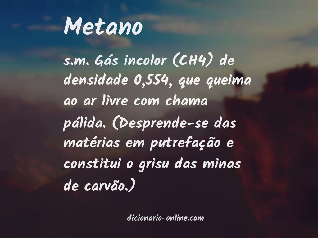 Significado de metano