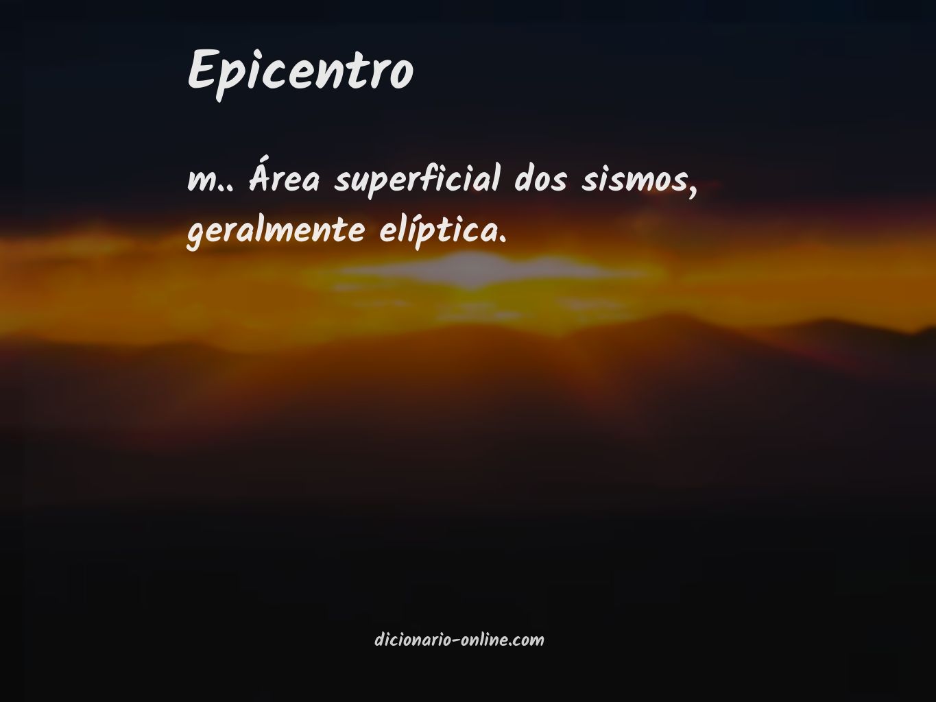 Significado de epicentro