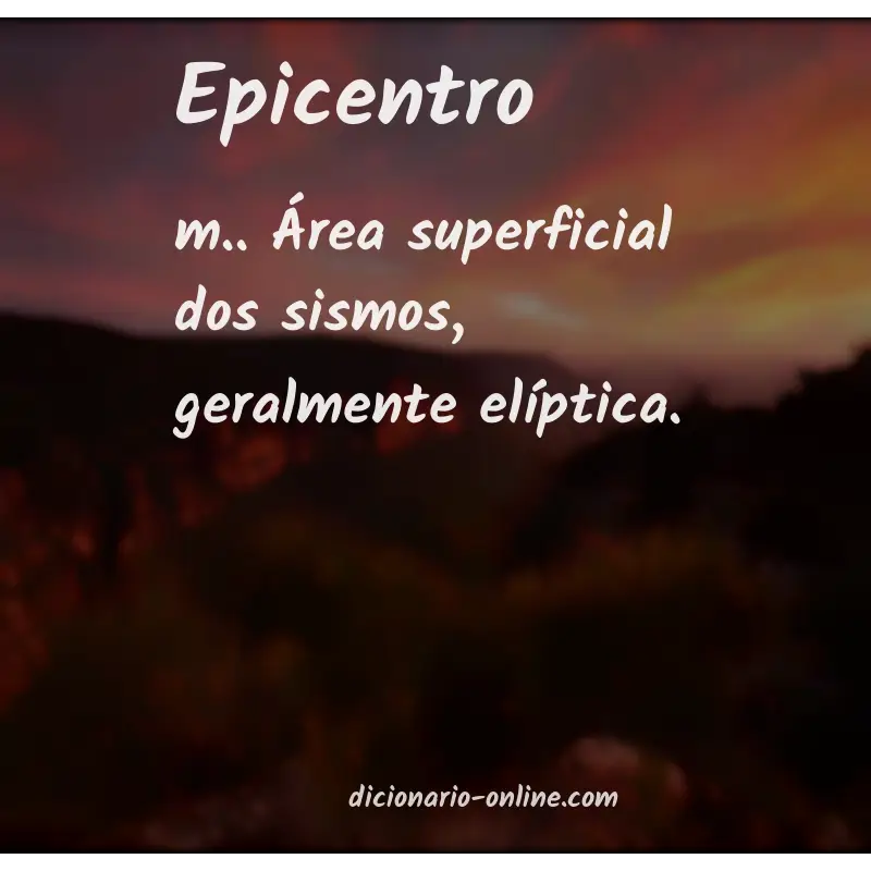 Significado de epicentro