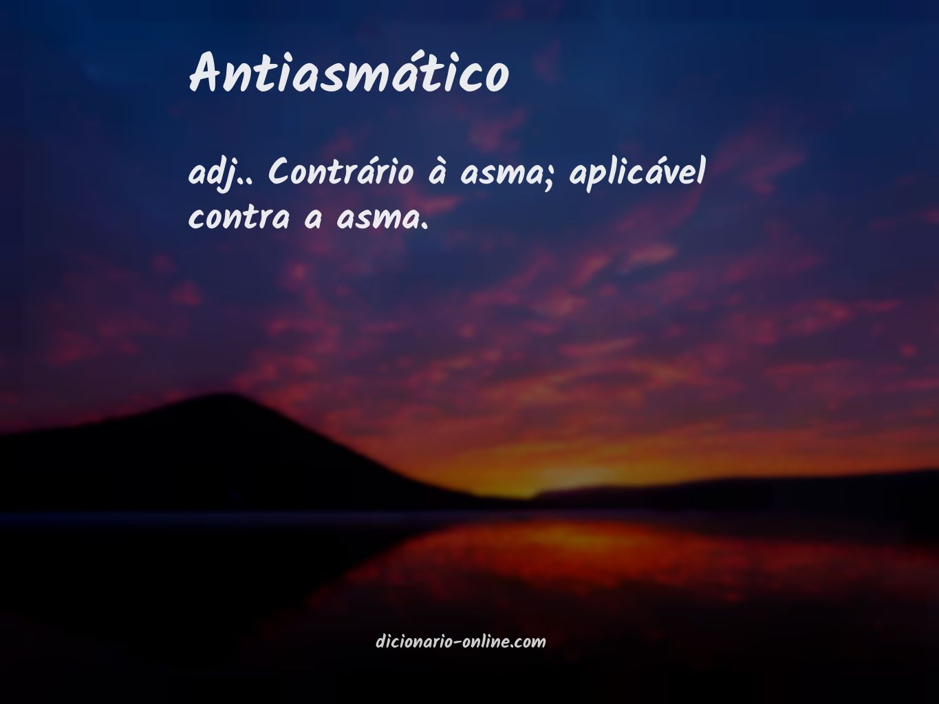 Significado de antiasmático