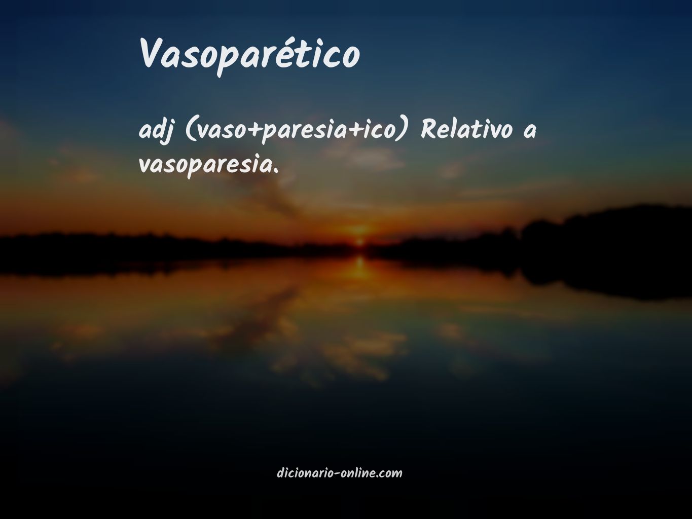 Significado de vasoparético