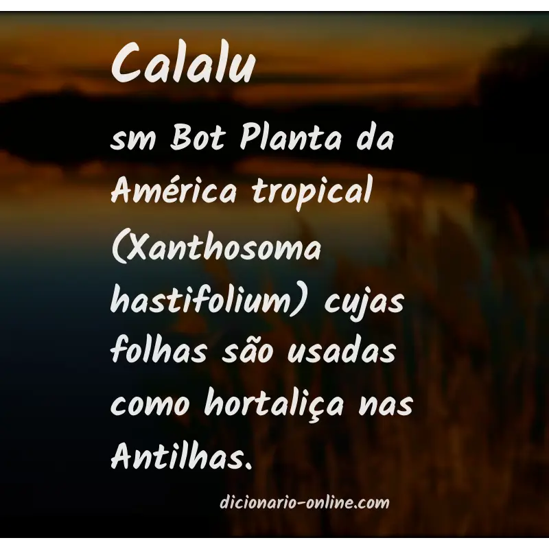 Significado de calalu
