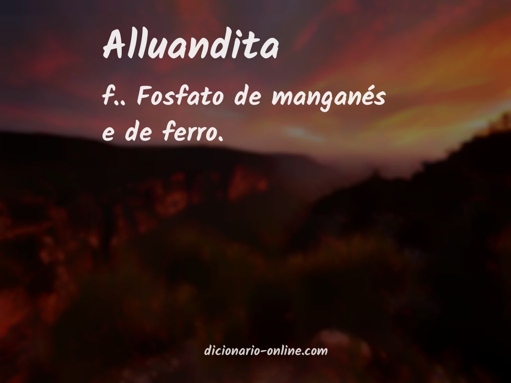 Significado de alluandita