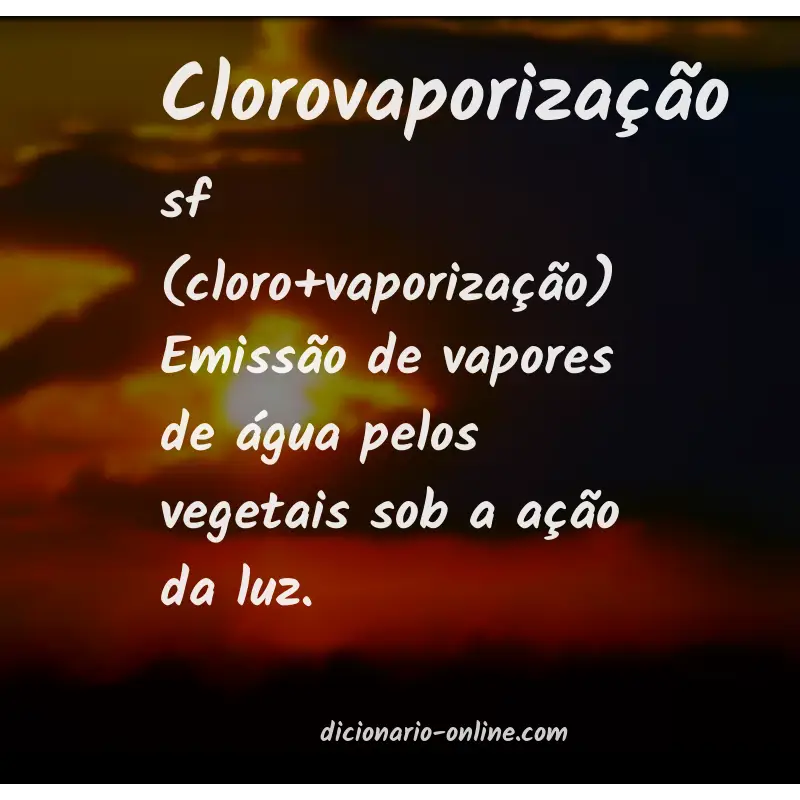 Significado de clorovaporização