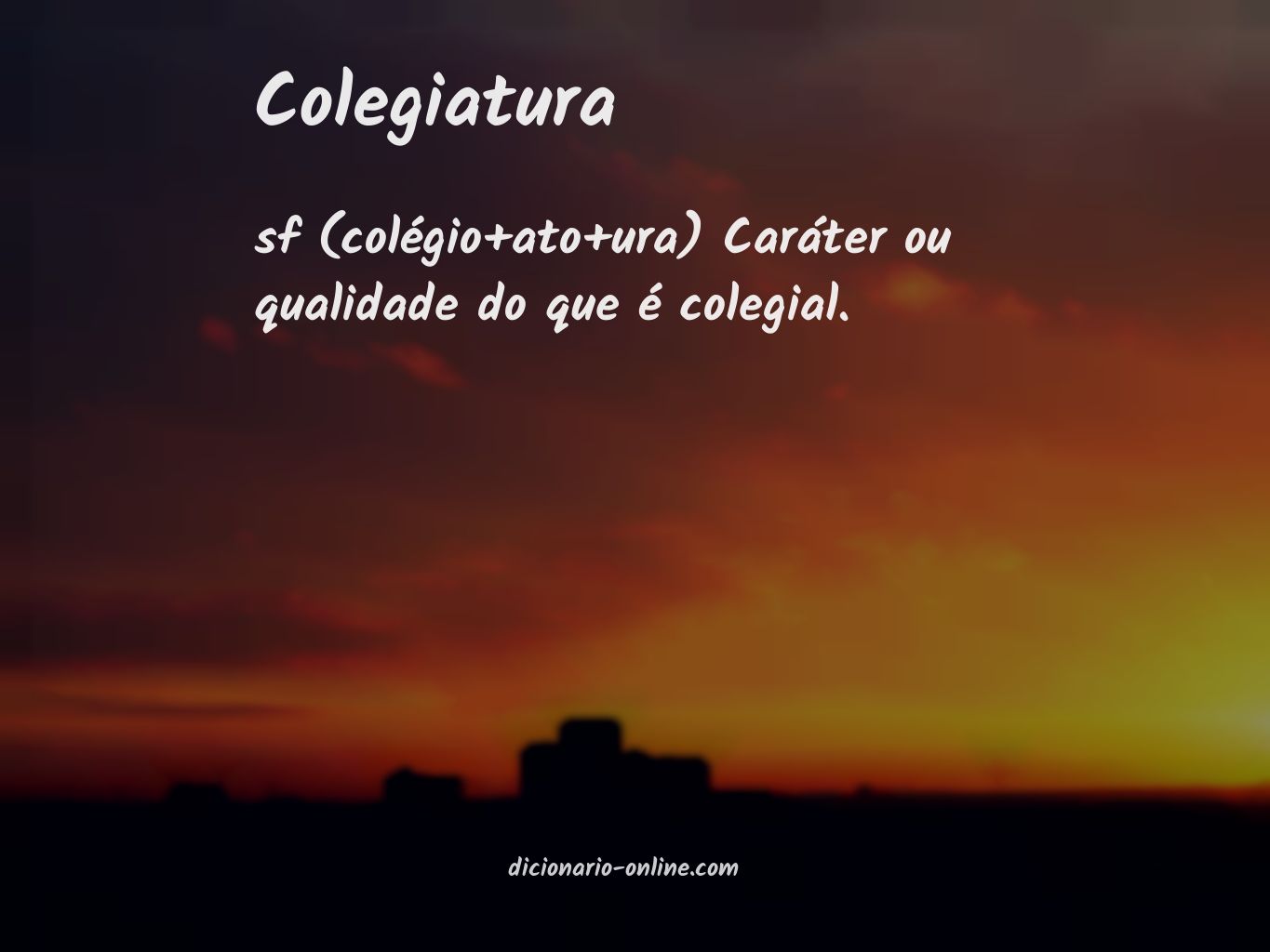 Significado de colegiatura