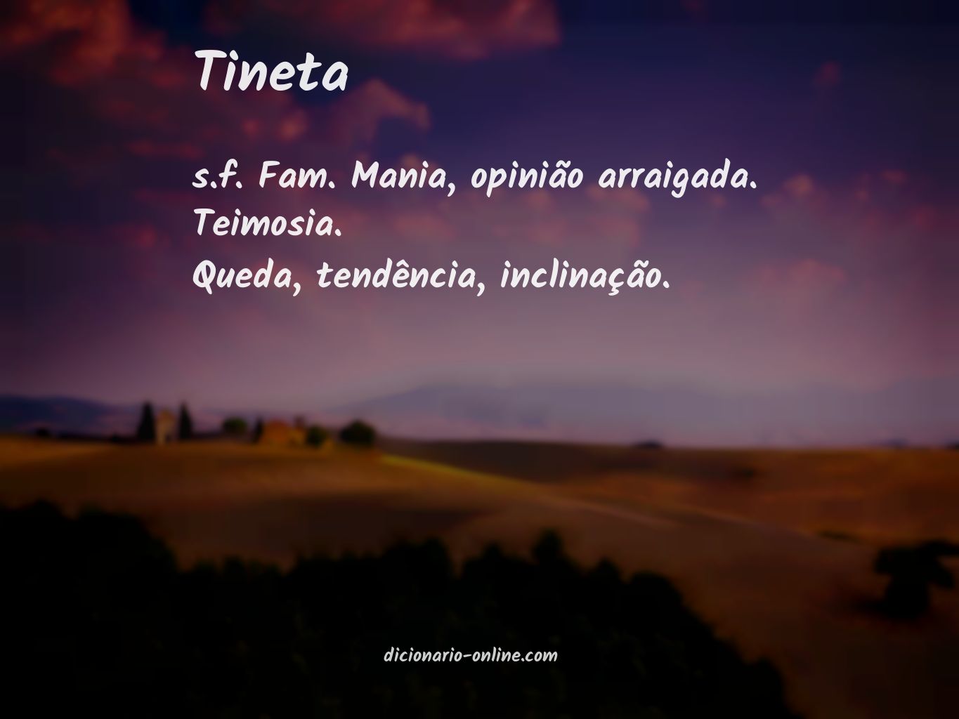 Significado de tineta