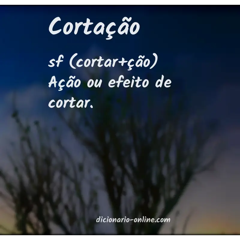 Significado de cortação