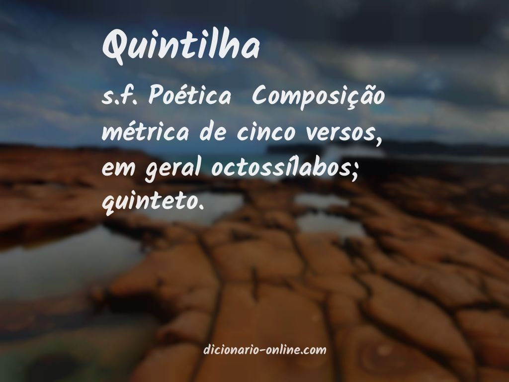 Significado de quintilha