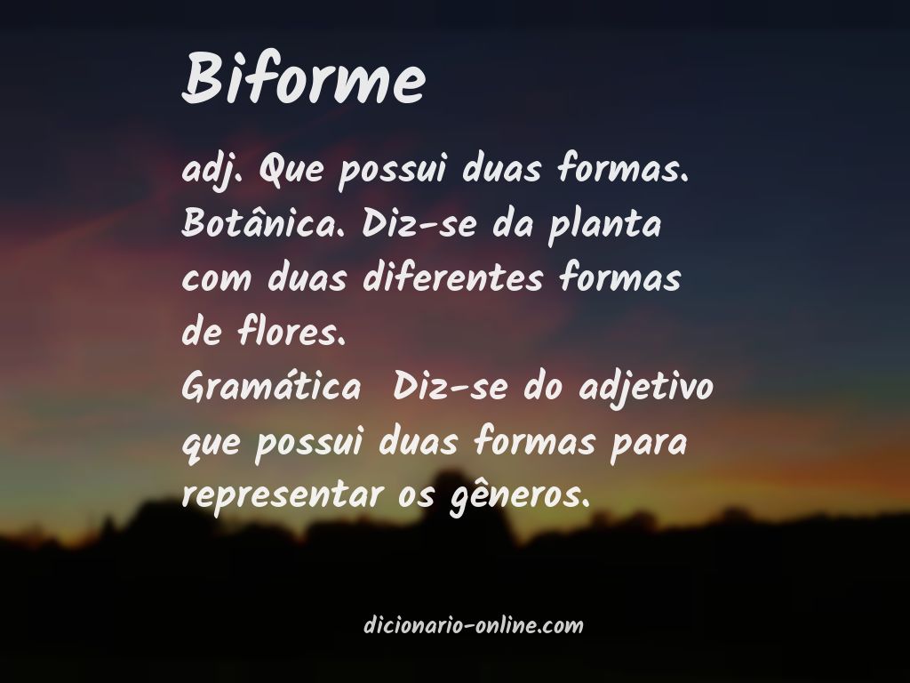 Significado de biforme