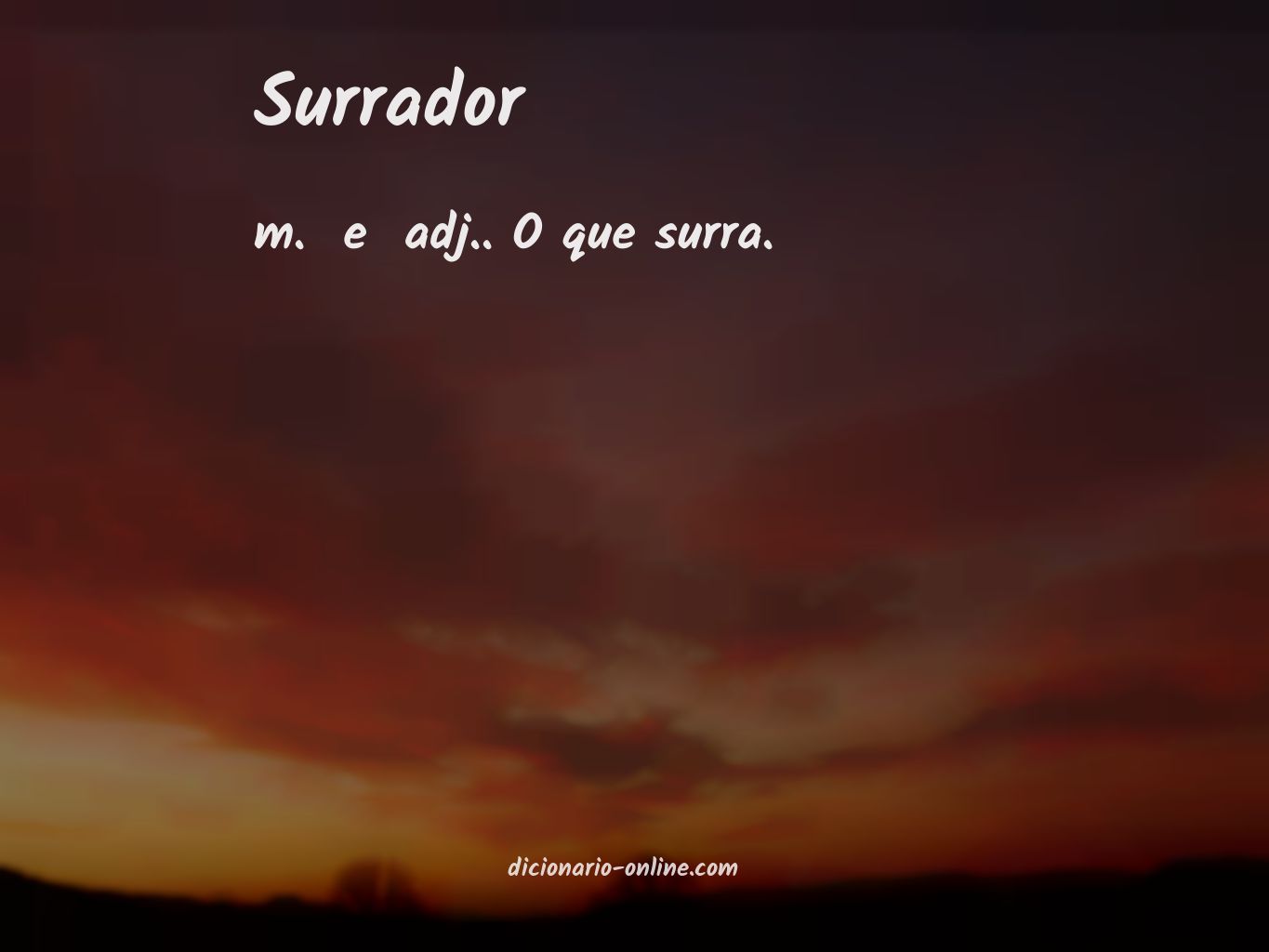 Significado de surrador