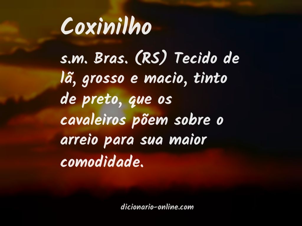 Significado de coxinilho