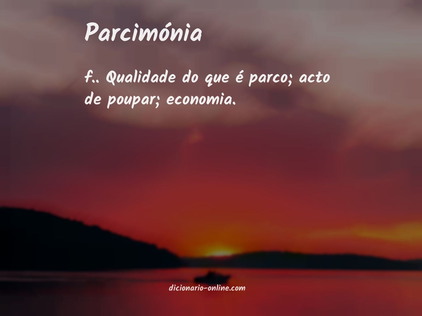 Significado de parcimónia