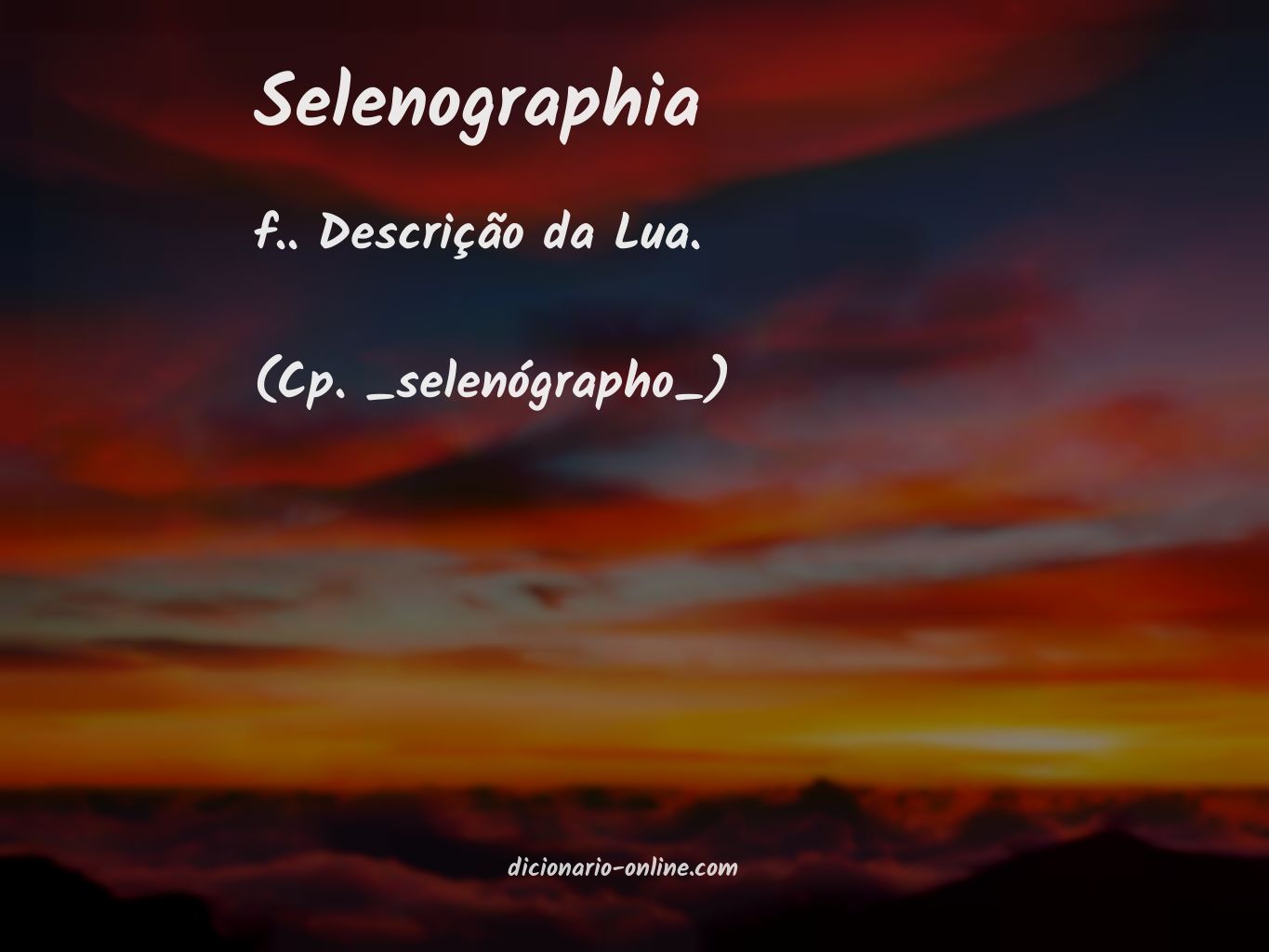 Significado de selenographia