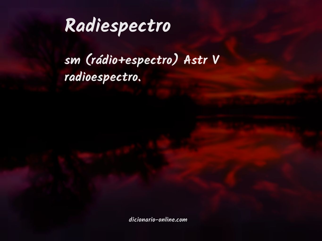 Significado de radiespectro