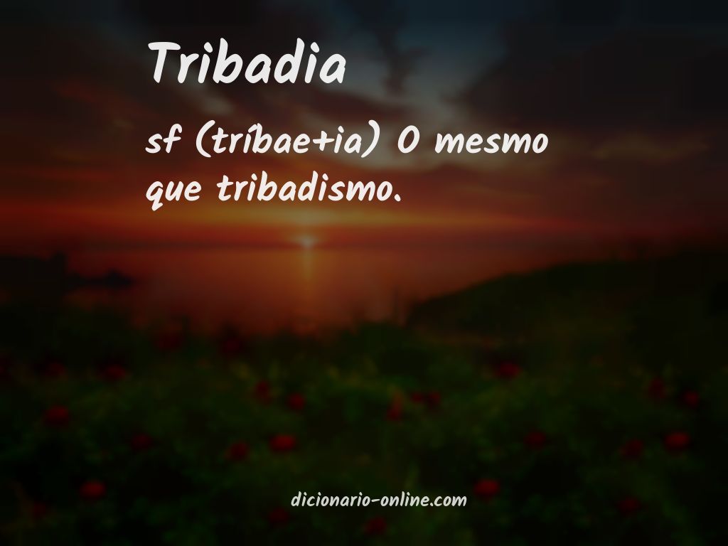 Significado de tribadia