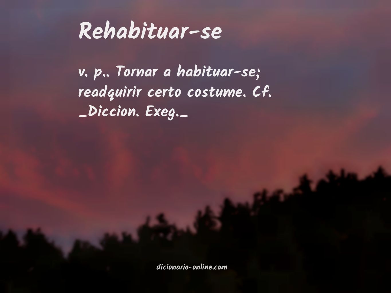 Significado de rehabituar-se