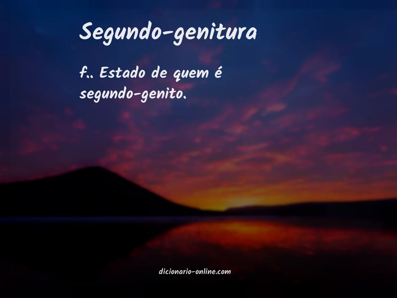 Significado de segundo-genitura