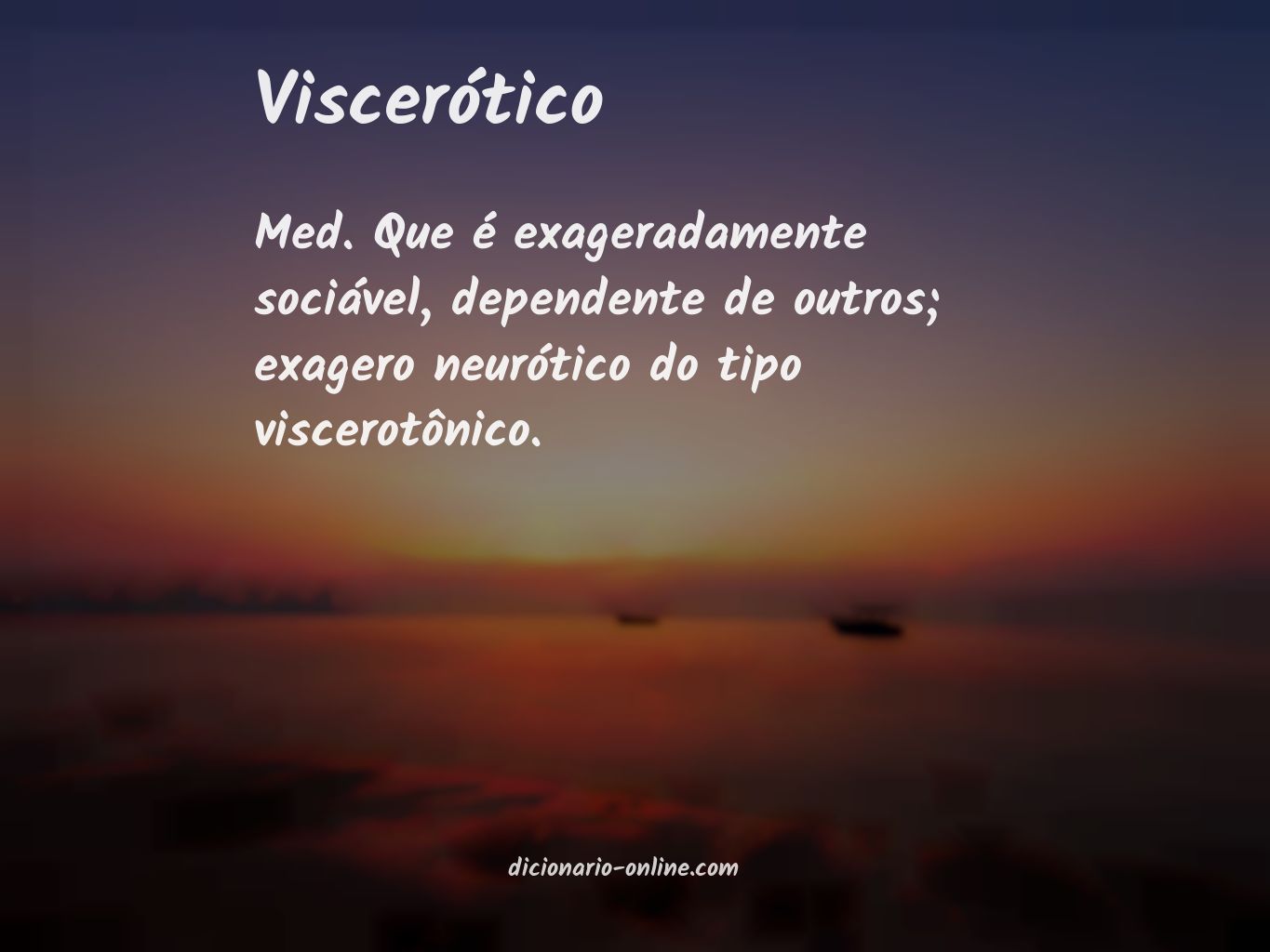 Significado de viscerótico