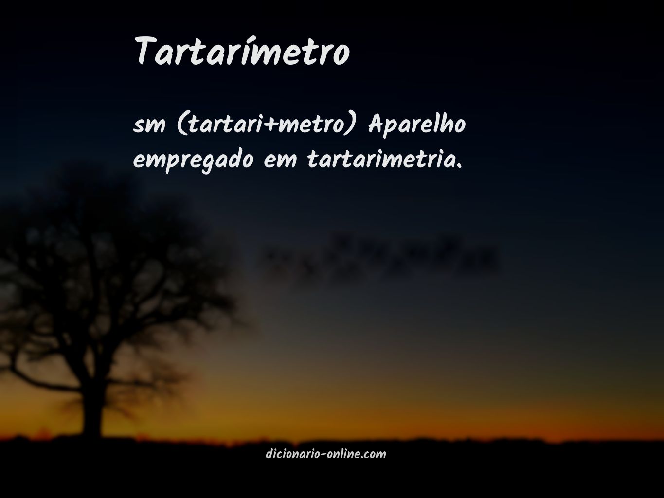 Significado de tartarímetro