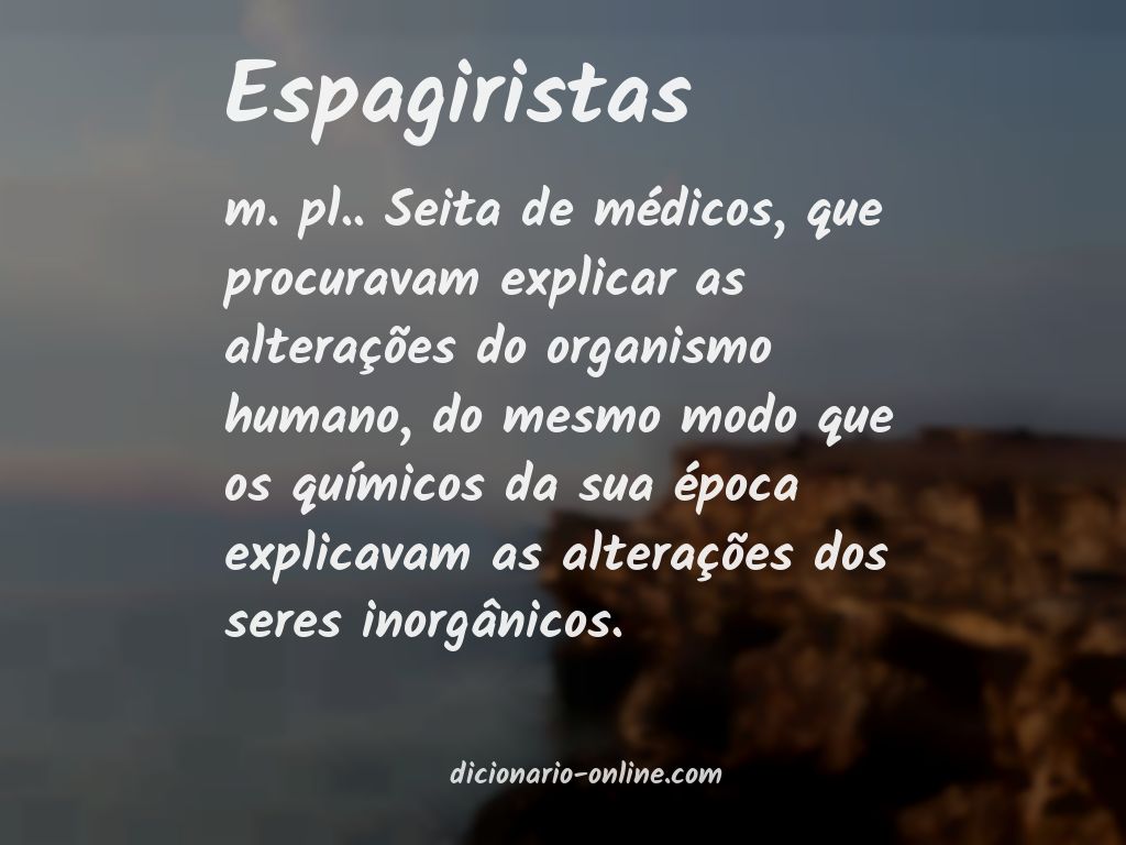 Significado de espagiristas