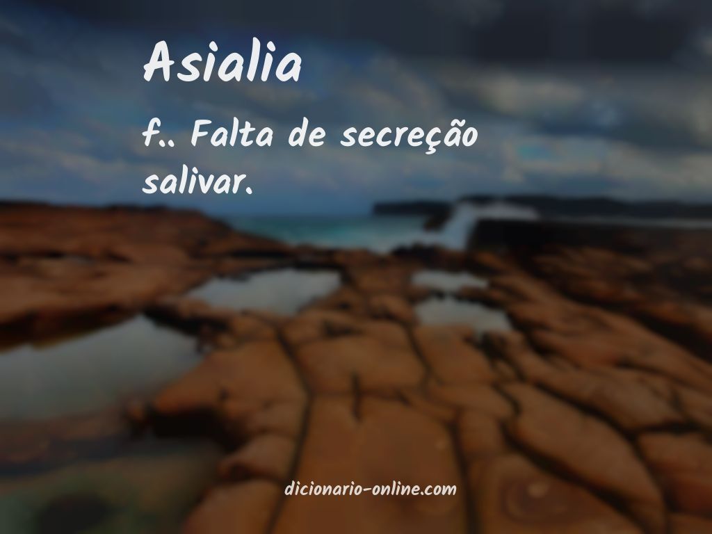 Significado de asialia