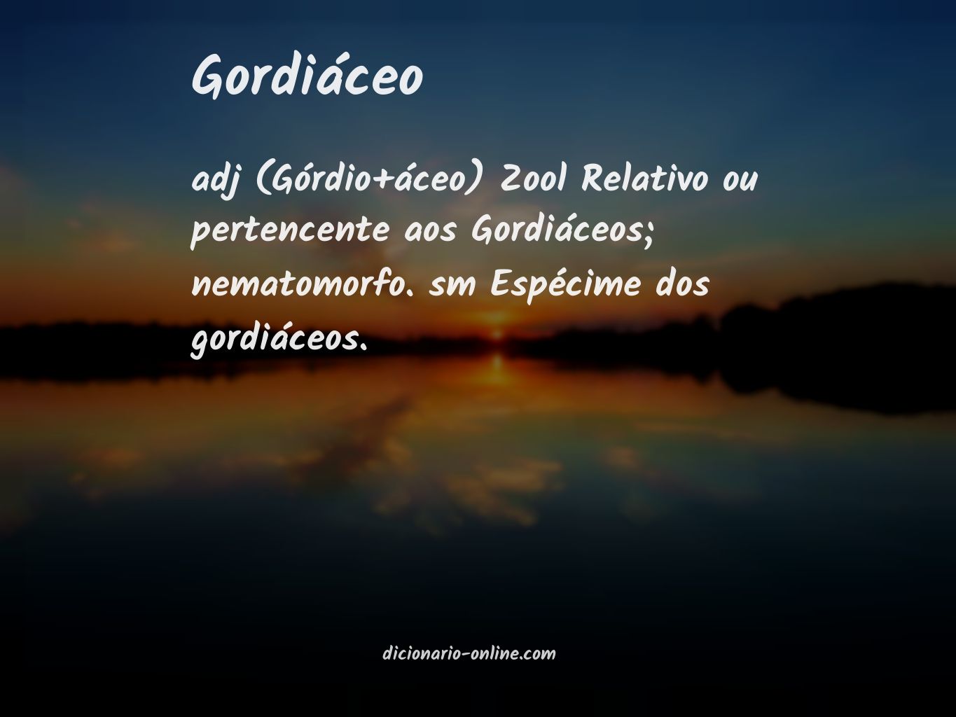 Significado de gordiáceo