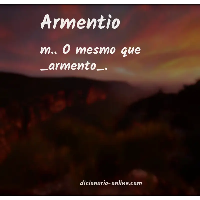 Significado de armentio