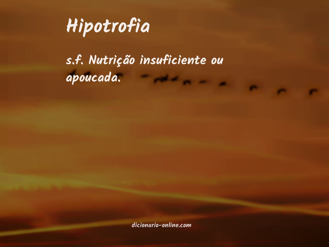 Significado de hipotrofia