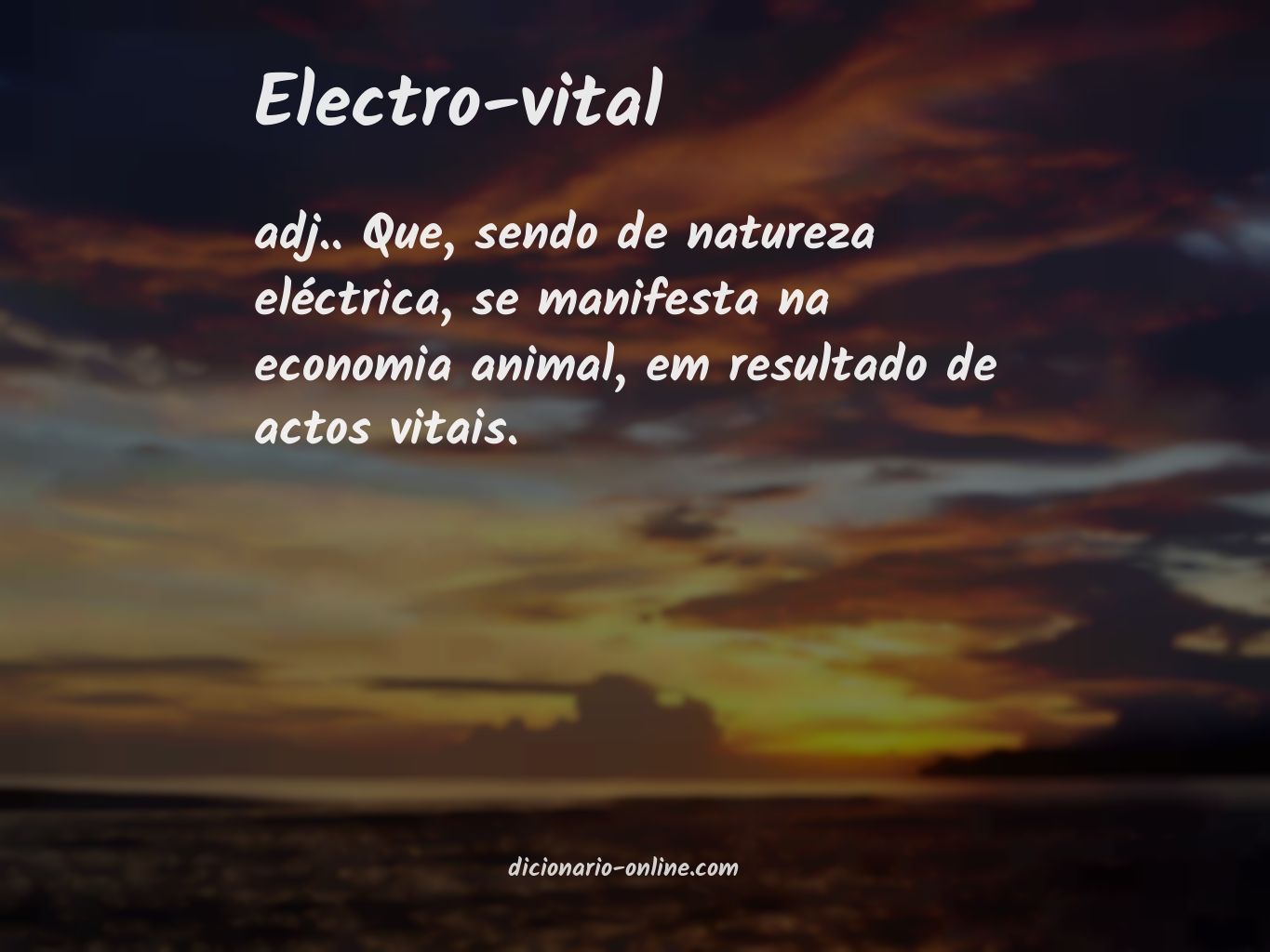 Significado de electro-vital