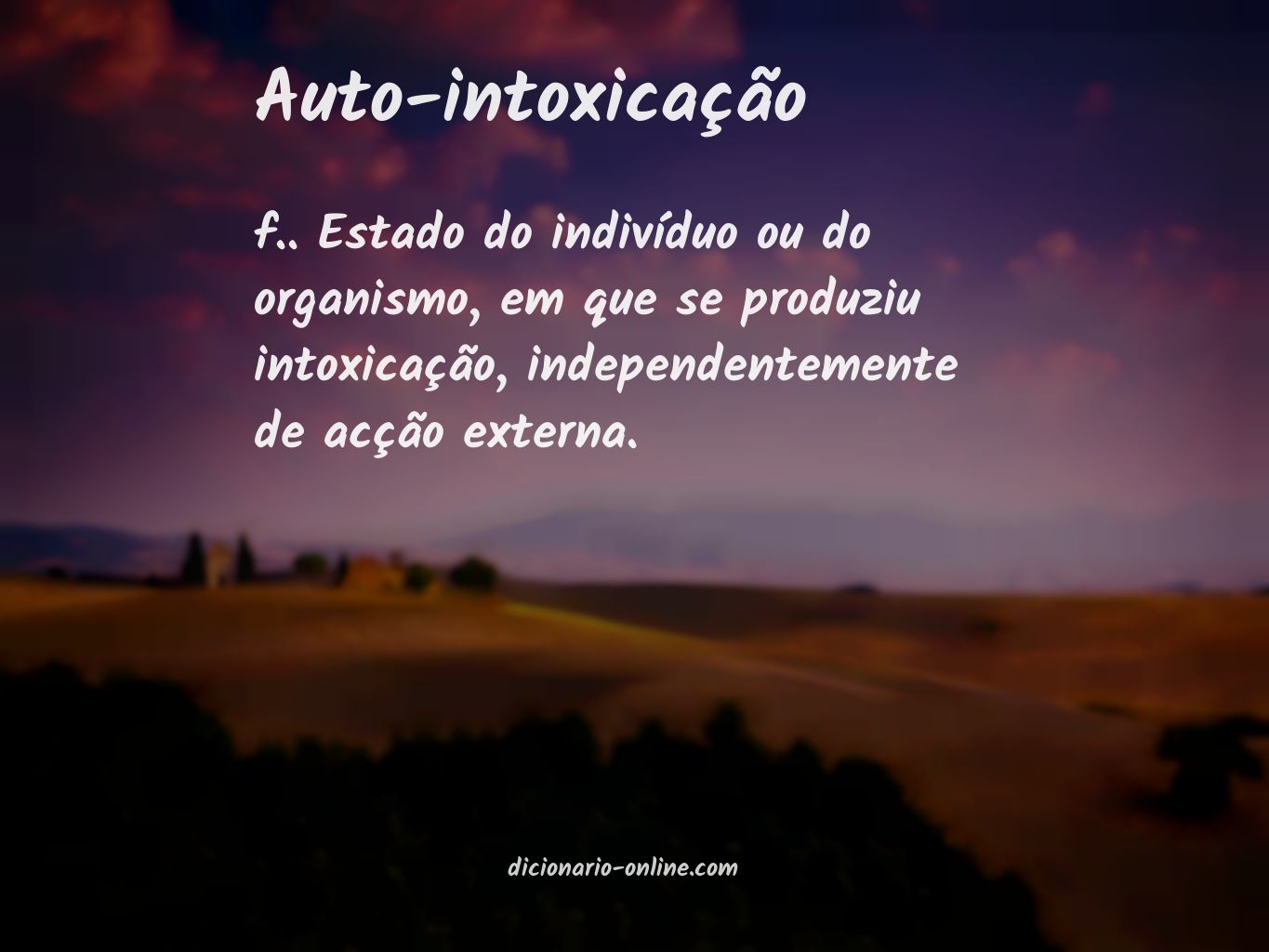 Significado de auto-intoxicação