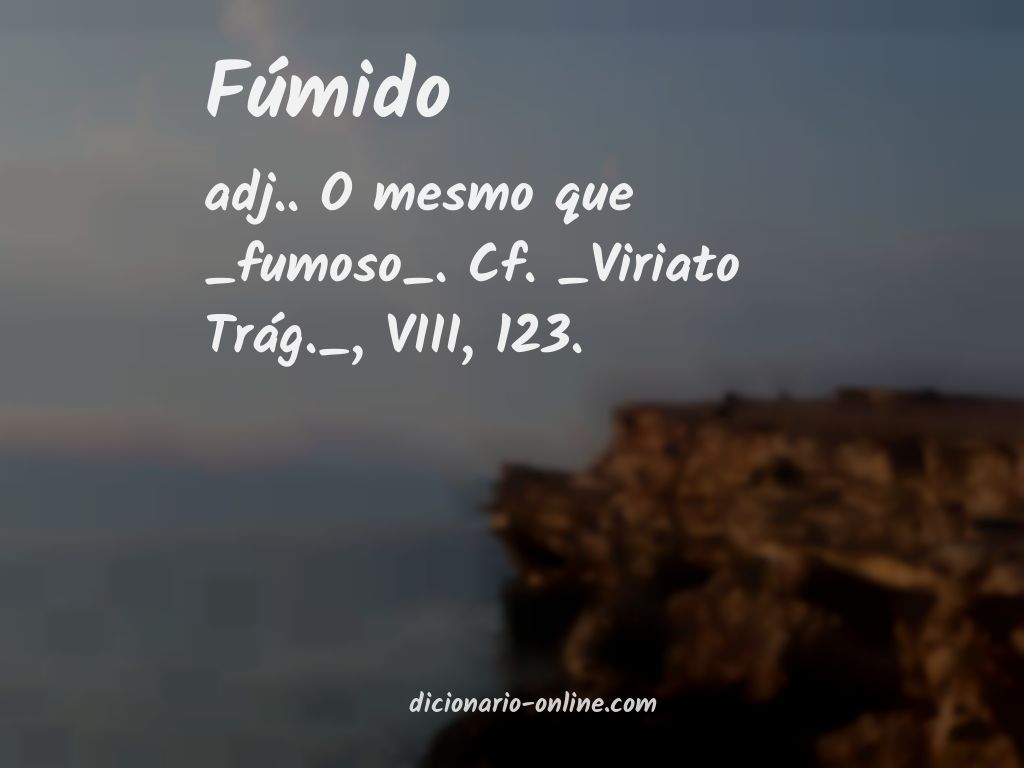 Significado de fúmido