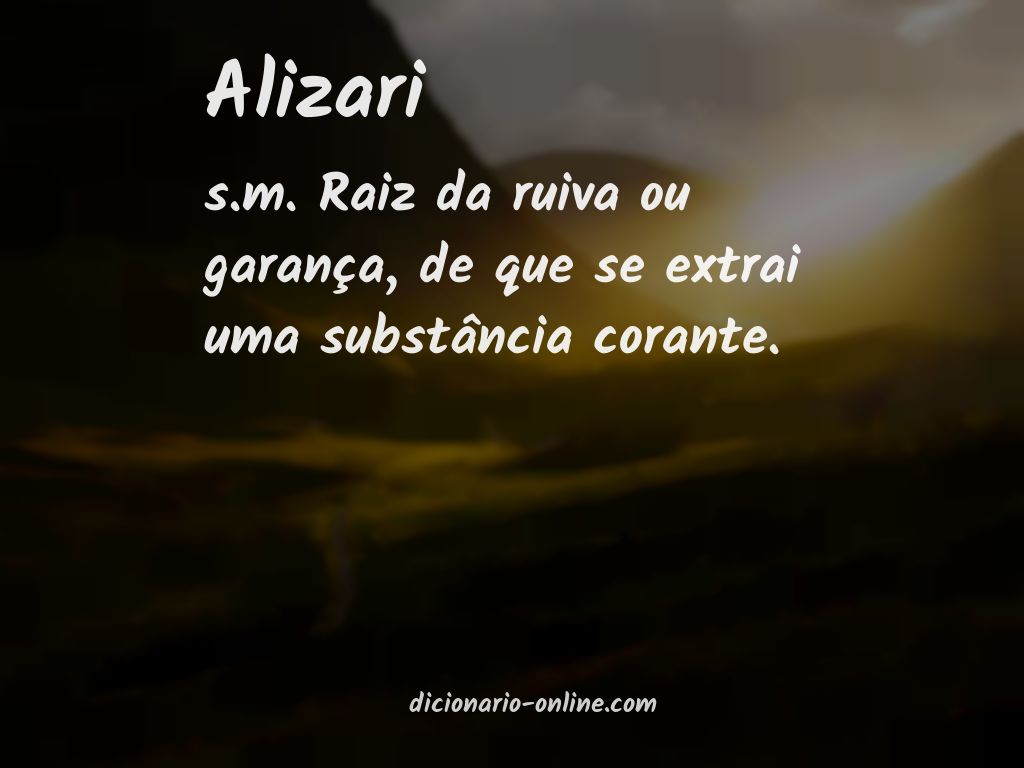 Significado de alizari