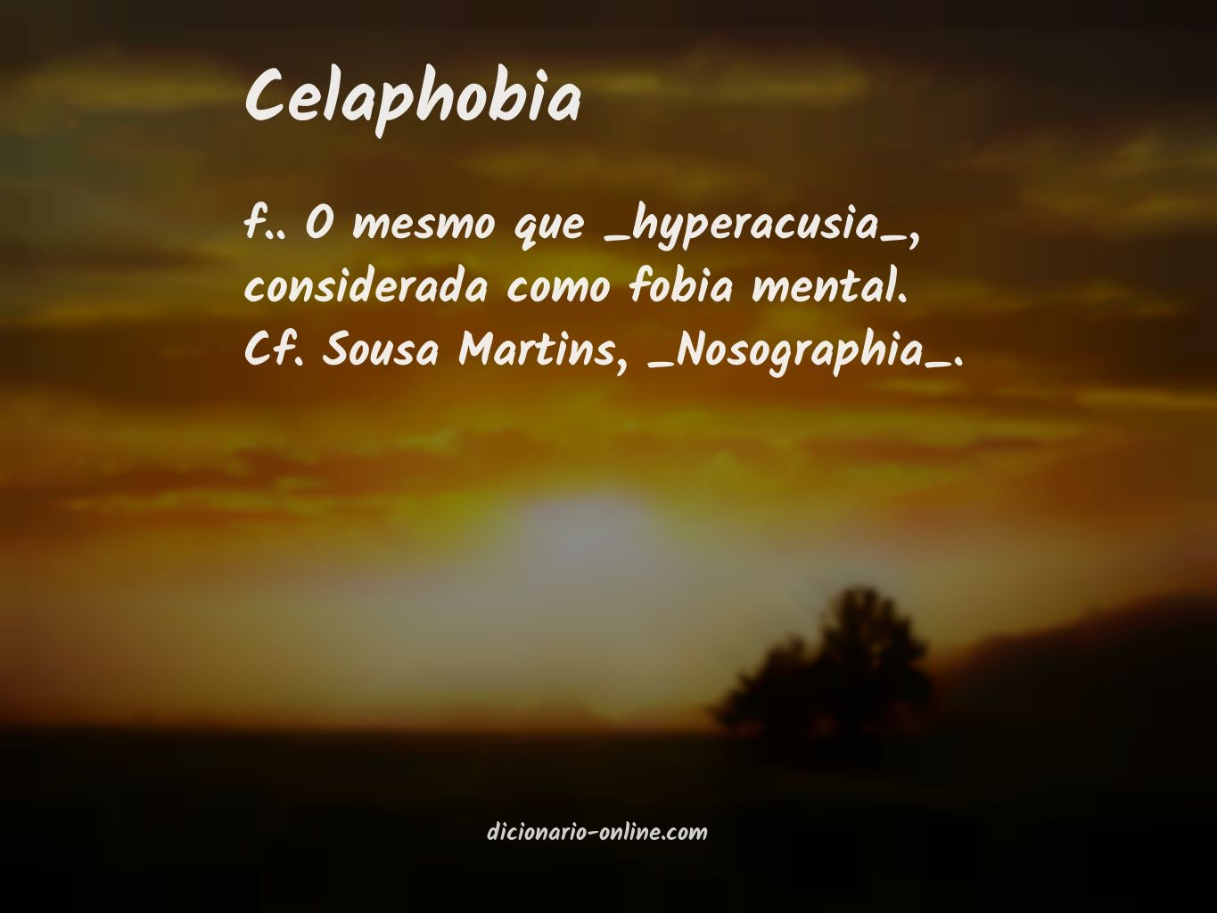Significado de celaphobia