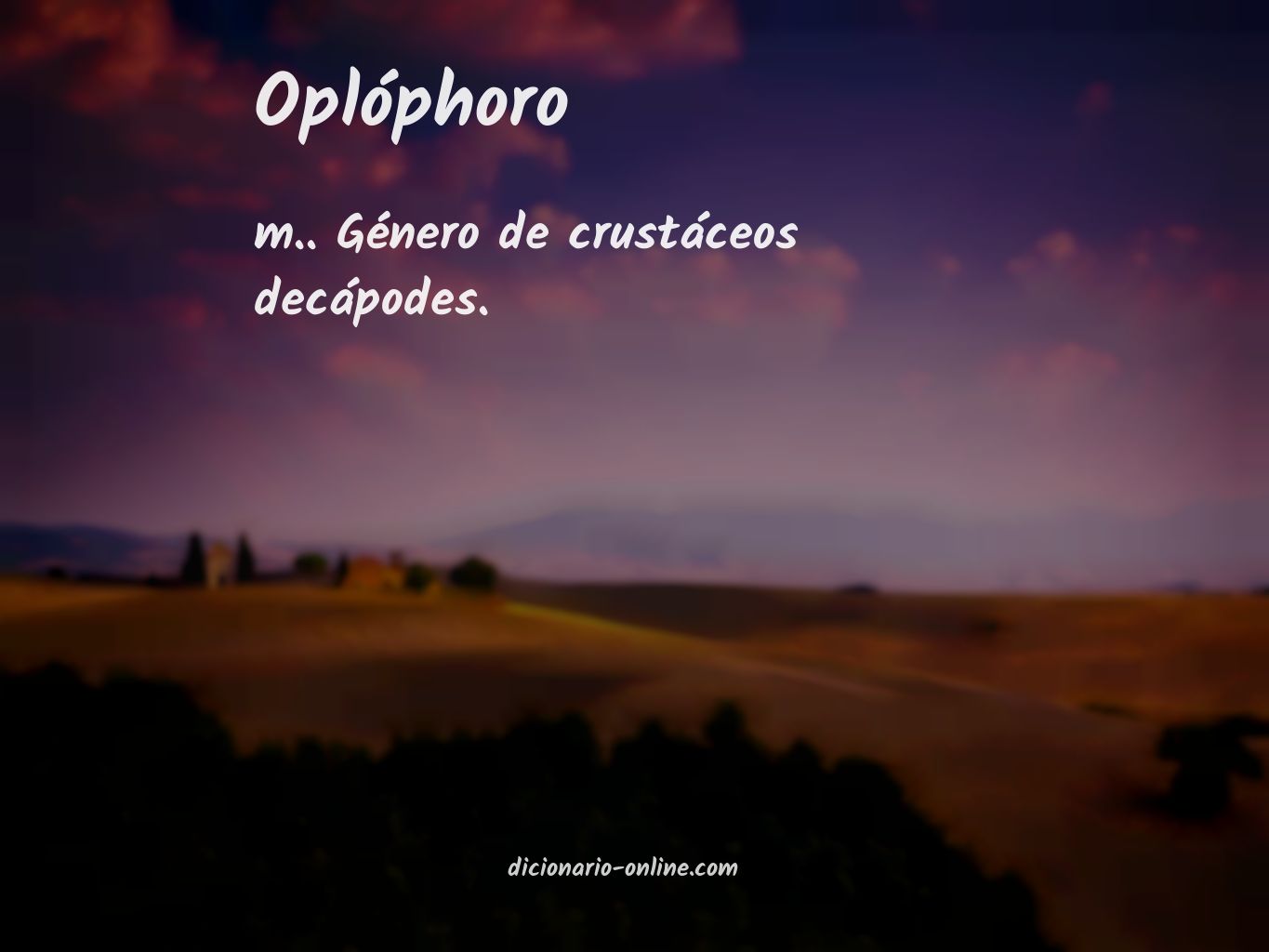 Significado de oplóphoro